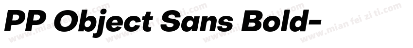 PP Object Sans Bold字体转换